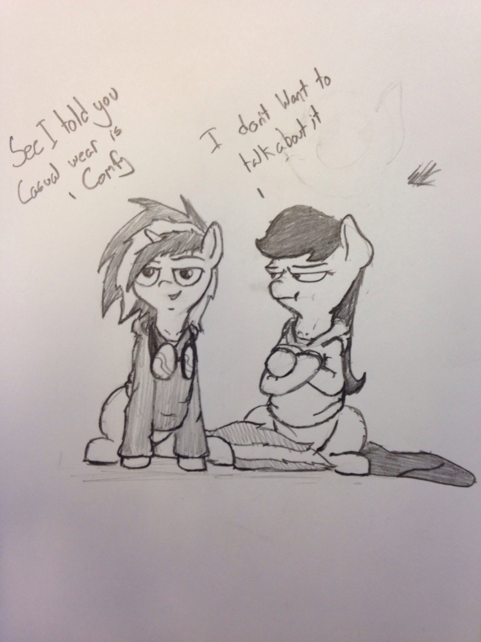 greyscale-theponysketchguy:  Another 15 min break another 15 min doodle  X3