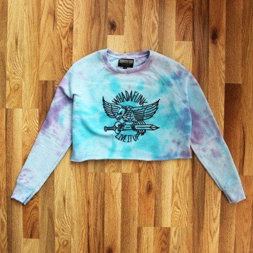 The @Whadafunk “Live It Up” Tye Dye Cropped Sweatshirt. This is the 1st time we are offering a cropp