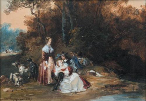 Camille Joseph Etienne Roqueplan (1800–1855)Libertinage au bord de la rivière , 1829