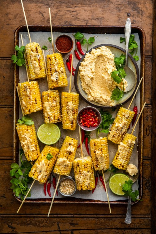 daily-deliciousness:Grilled corn with whipped miso butter