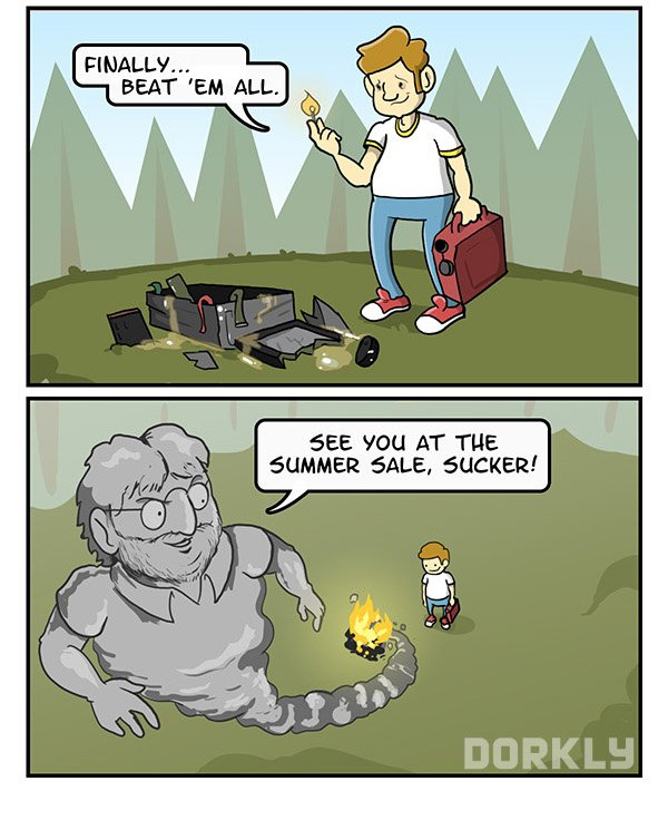 dorkly:  After the Steam Sale 