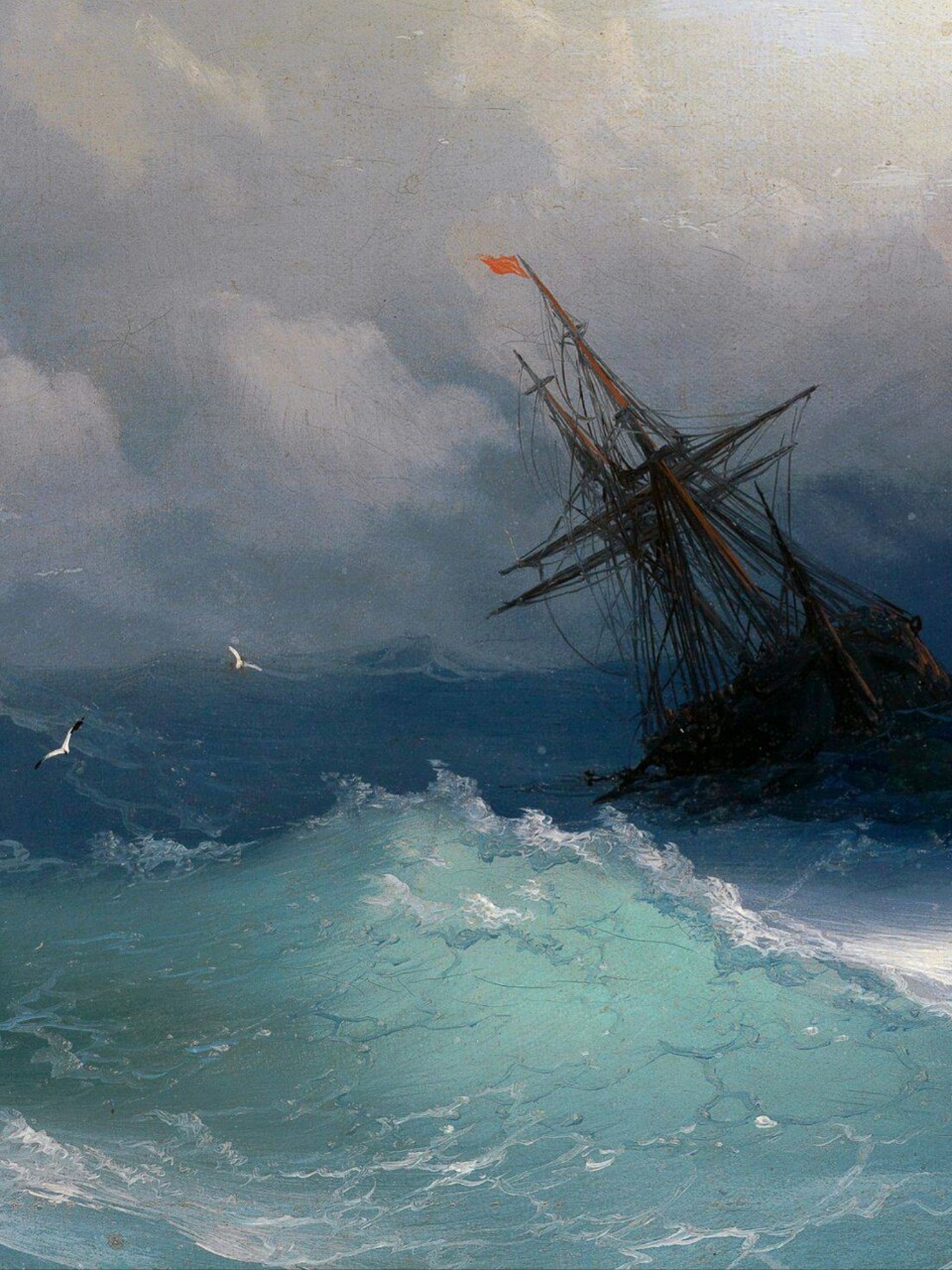 detailedart: Details of various affections for the sea and the ships, Ivan Aivazovsky,