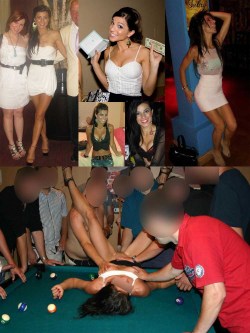 unprotectedisbest:  We’d seen her at the club a few times.  We got her to come back to the frat house with the promise of a party.  Little did she know that she was the party. 