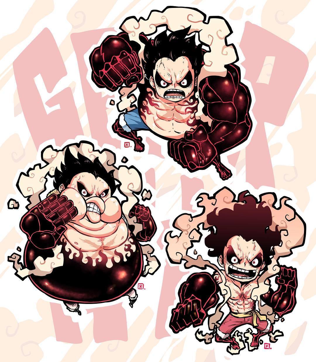 One Piece Luffy Gear 4 Stickers 