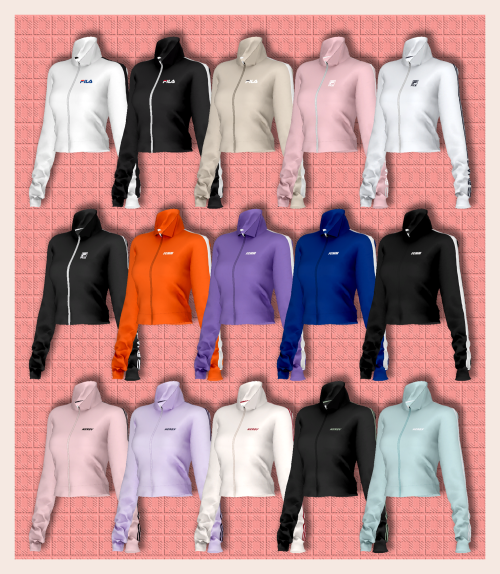 sudal-sims:[sudal] Couple track top set▶ All lod▶ Male - 15 swatch▶ Female - 15 swatch♥ Thanks for a