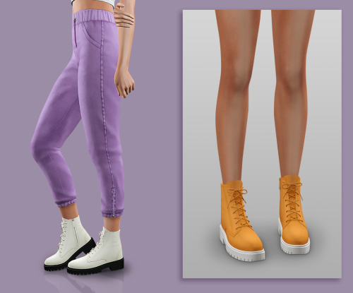 Textured-leather ankle boots10 colorsSuitable for basic gameHave a custom thumbnail to find it easie