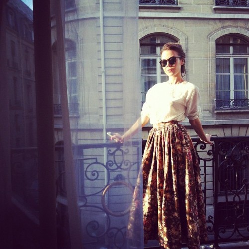 ulyanastreetgame:Ulyana Sergeenko instagramed by Frol Burimskiy (@frolburimskiy) during Paris Fashio