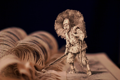 ‘I stood like one thunderstruck’ Robinson Crusoe book sculpture. www.daysfalllikeleaves.