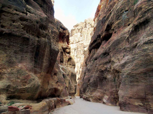 Siq (Petra, Jordan).The Siq, a kilometre-long chasm, isthe only tourist entrance to Petra.