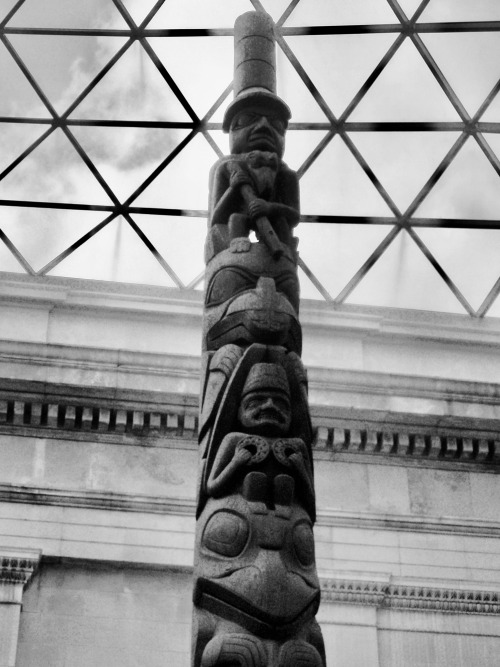 Details of Totem Pole From Haida Gwaii, Great Court, British Museum, London, 2010.