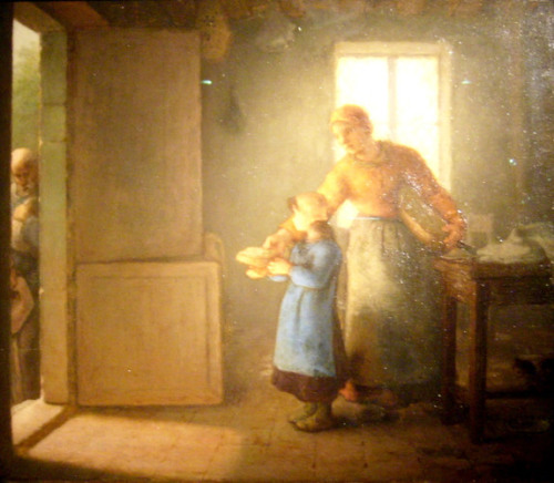 artist-millet: Charity, 1859, Jean-Francois MilletMedium: oil,panel