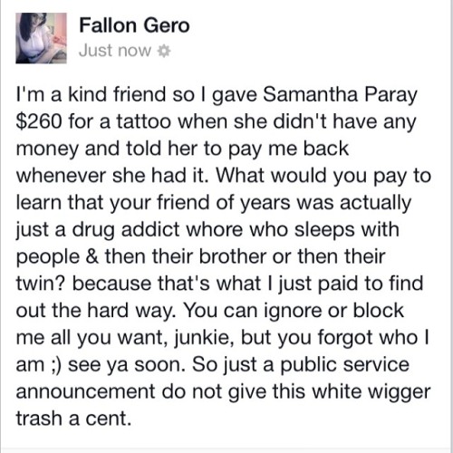 In case you didn’t know, I do not play when it comes to money. #whitetrash #pleaseoverdose #done
