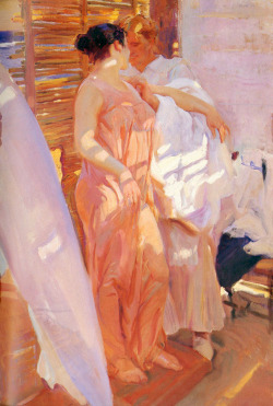 dimmer:  fleurdulys:  After the Bath - Joaquin Sorolla 1916   ♦ art/vintage ♦