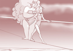 palezma: Just a doodle walking the tightrope