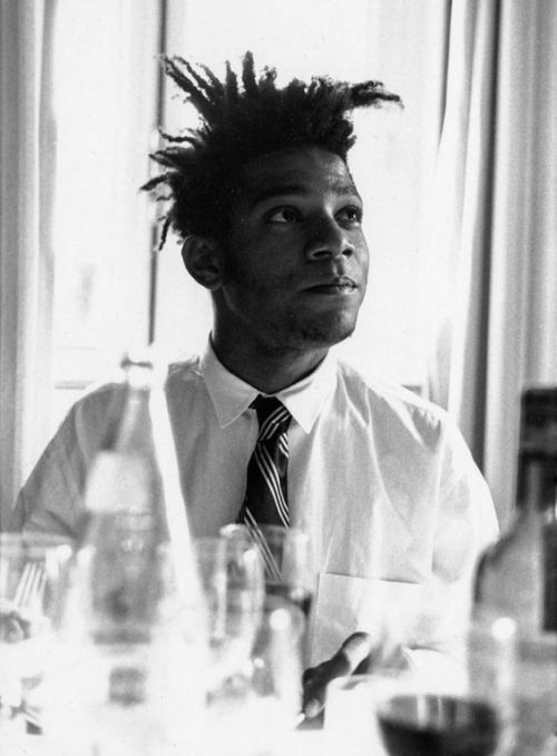 twixnmix:  Jean-Michel Basquiat photographed by Michael Halsband in Lisbon, July 1985.  