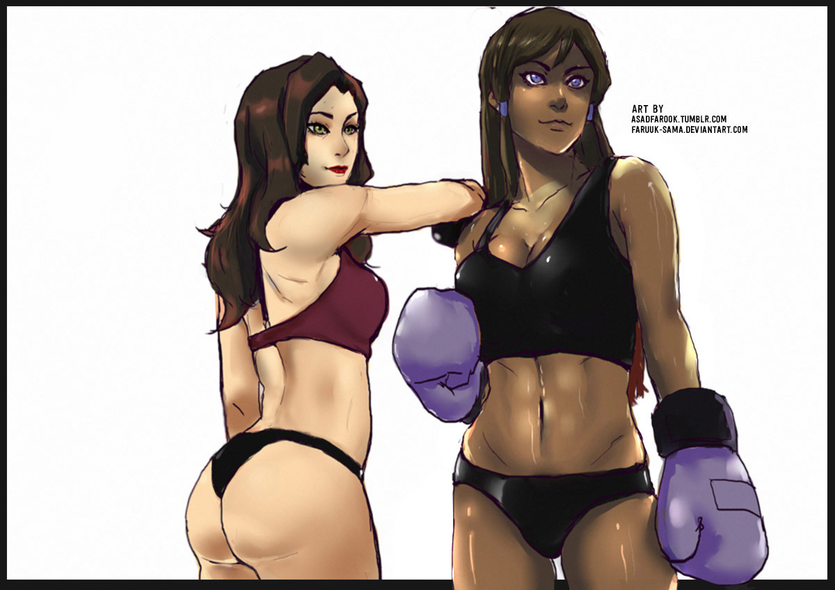asadfarook:  Boxing Korrasami. Got the idea after I saw this reference photos of