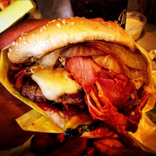 &ldquo;Pastrami on a burger! Why didn&rsquo;t I think of that?&rdquo;The Guido Burger, inspired by T