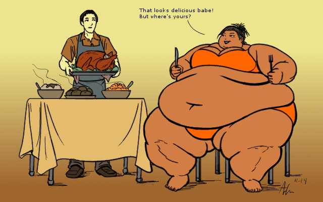 ray-norr: ray-norr:  “Butterball Babe” Just a quickie for the approaching turkey