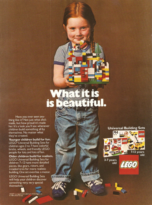 my-life-in-the-bush-of-ghosts: Non-gender specific LEGO adverts, 1981.