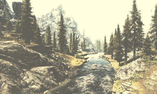 gamerslegacy:  skyrim + mountain scenery 