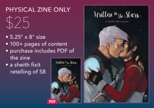 sheithfixitzine: Preorders for Written in the Stars - A Sheith Fix-it Fanzine are live!Open throug