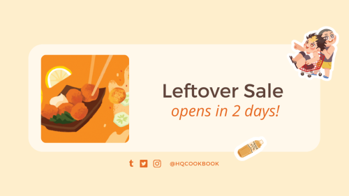  1 DAY LEFT TO LEFTOVERSOnly one more day of waiting to go! Leftover sales for Taberu will open on t