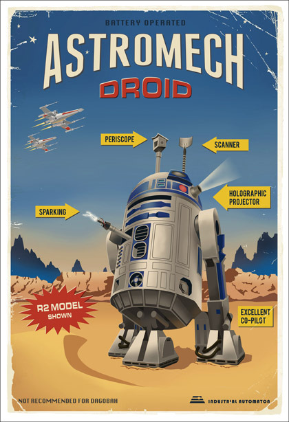 crossedoutkim:  R2D2 &amp; C3PO by Steve Thomas