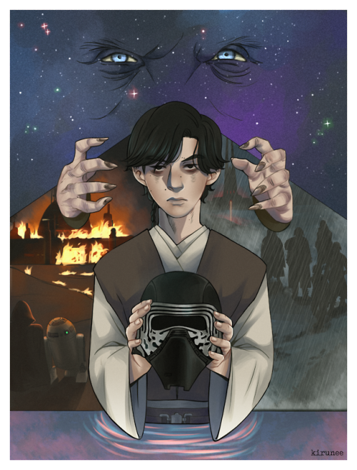 (First, sorry my english guys :o ) A cover of a young Ben Solo tormented by his future on the dark s