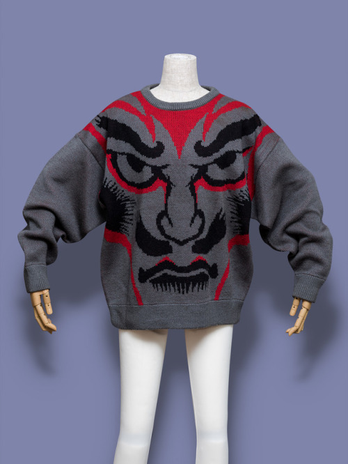 Kansai Yamamoto knit sweater with face, 1980s.