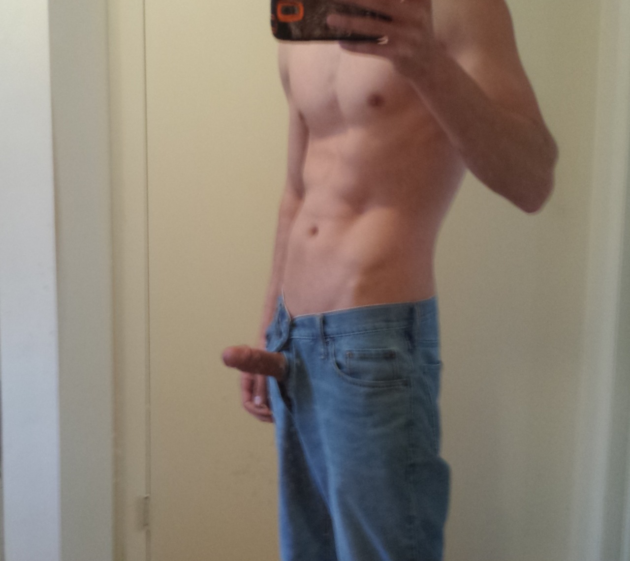 matts90:  Me commando in jeans :)  See more at matts90.tumblr.com     