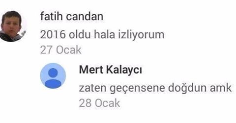 - 2016 oldu hala...