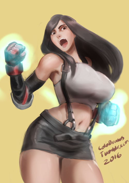 colodraws:  i painted a tifa 