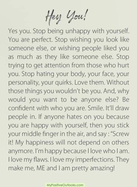 resilient-beauty:You are perfect the way you are made! Each one of us is our own