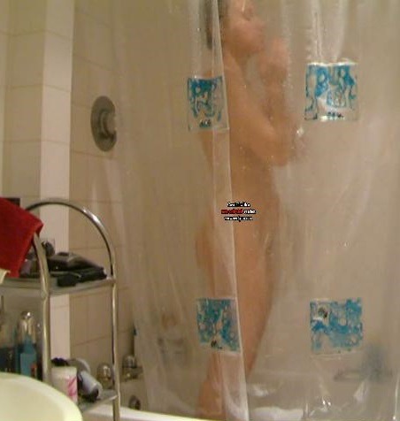 Girlfriend in shower spyshots.