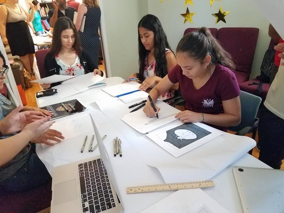 thebombbag:
“ Yesterday we finished our month-long comic book workshop with the Latin American Youth Center (LAYC)/Latino Youth Leadership Council (LYLC). Under the coordination of Shout Mouse Press and their story leaders, Santiago Casares, Liz...