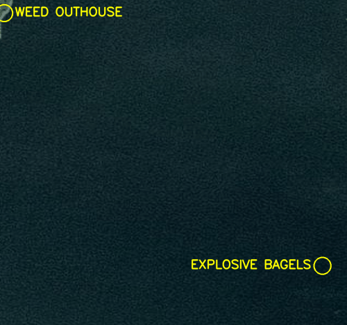 weirdsatellites: Manifest #7649 from NROL-129 (EXPERIMENTAL) 1. Weed Outhouse 2. Explosive Bagels