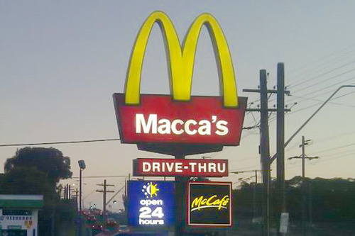 acklesalecki:  slothlifechoseme:  runyouclevertimelord:  spankmeniall:  lizziefaguire:  YOU KNOW WHAT REALLY IRKS ME ABOUT AUSTRALIANS THEY CALL MCDONALDS “MACCAS”  WHY    you drongos dont understand ok. we go to the servo for fuel, we go to maccas