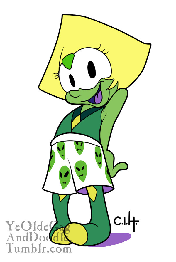 twostriptechnicolor:  yeoldegaganddoodle:  Variations on a Peridot no. 2In which