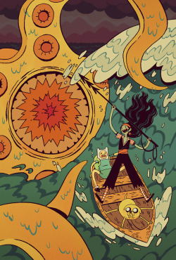 sarakipin:  The cover I made for an up and coming Adventure Time comic, “Marceline the Pirate Queen”!