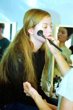 rovrsi:  Devon Aoki at Fendi F/W 2000-01 Backstage. 