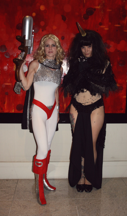 Barbarella and the Great Tyrant cosplay from 2013’s Dragon Con. Barbarella- Lady LomaxThe Grea