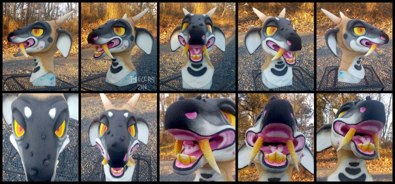 hoofedfursuits:Fanged deer by FleeceRot Fursuits (facebook page)
