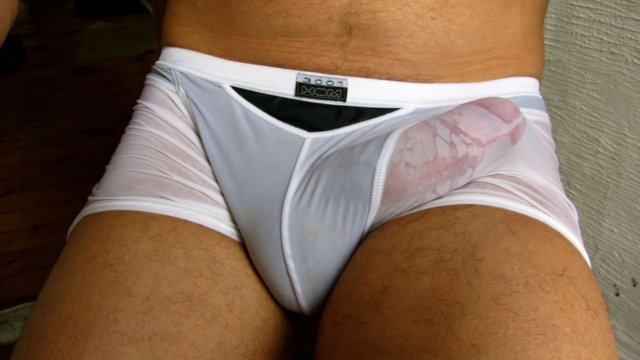 Big cock wet underwear