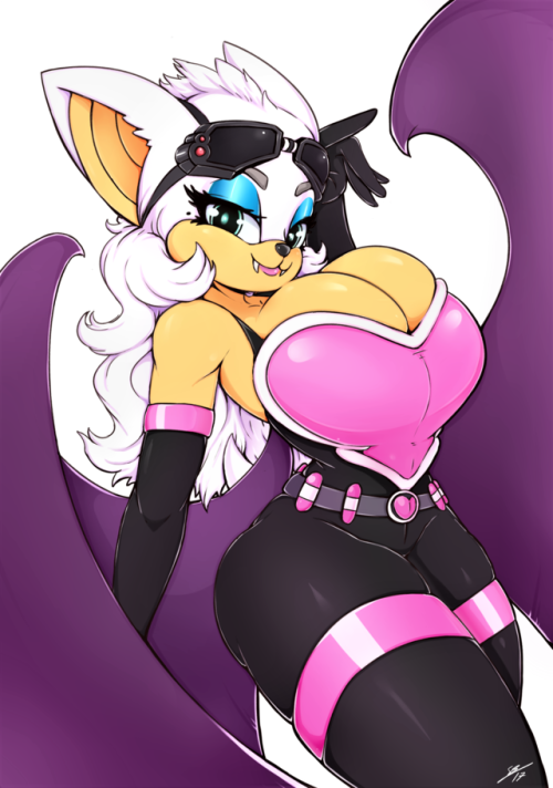 secretlysaucy:ROUGE THE BATSome of you requested a certain Busty Bat, so here be my take on her…PATR