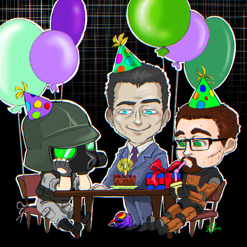 clockworksir: A bit late but, happy birthday to Gordon and Adrian &lt;3