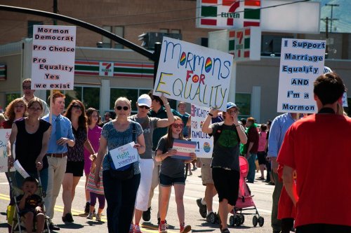 meatcat-forever:duendevuhsachee:awkwardsituationist:2nd annual pride parade in salt lake city. june 