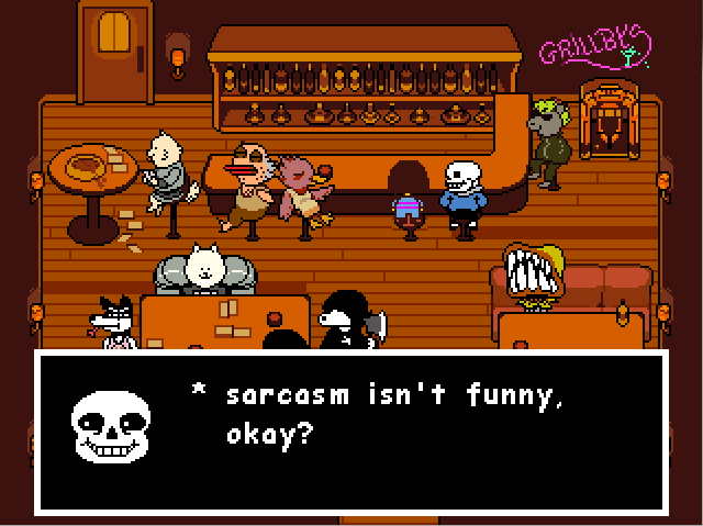 speculativexenolinguist:  a-canon-url:  What happens when you call Papyrus uncool