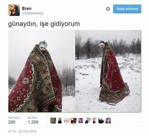 Günaydın,işe gidiyorum