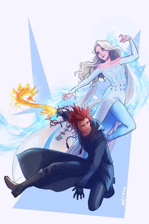 axelsa-holic:by @eerna Thank you so much for taking my commission of Axel and Elsa! They look so pre