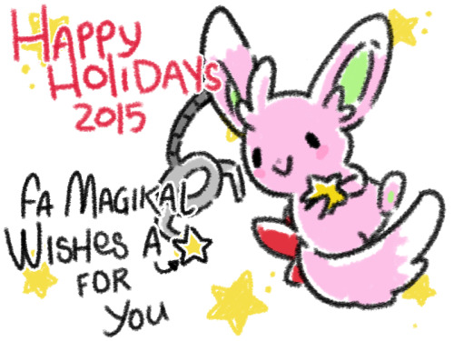 fa-magikal:I wish a star for you.For my twitter/tumblr friends. I draw my fav friends this year but 